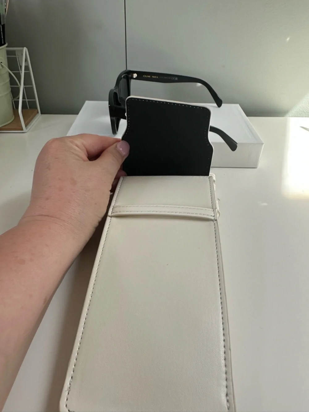 New Celine Black Sunglasses with Off White Crossbidy  Case. - Picture 12 of 13